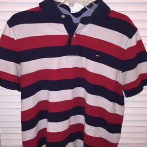 Tommy Hilfiger red white and blue polk